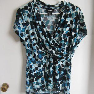 Ladies Blouse, DKNY, US L, greens